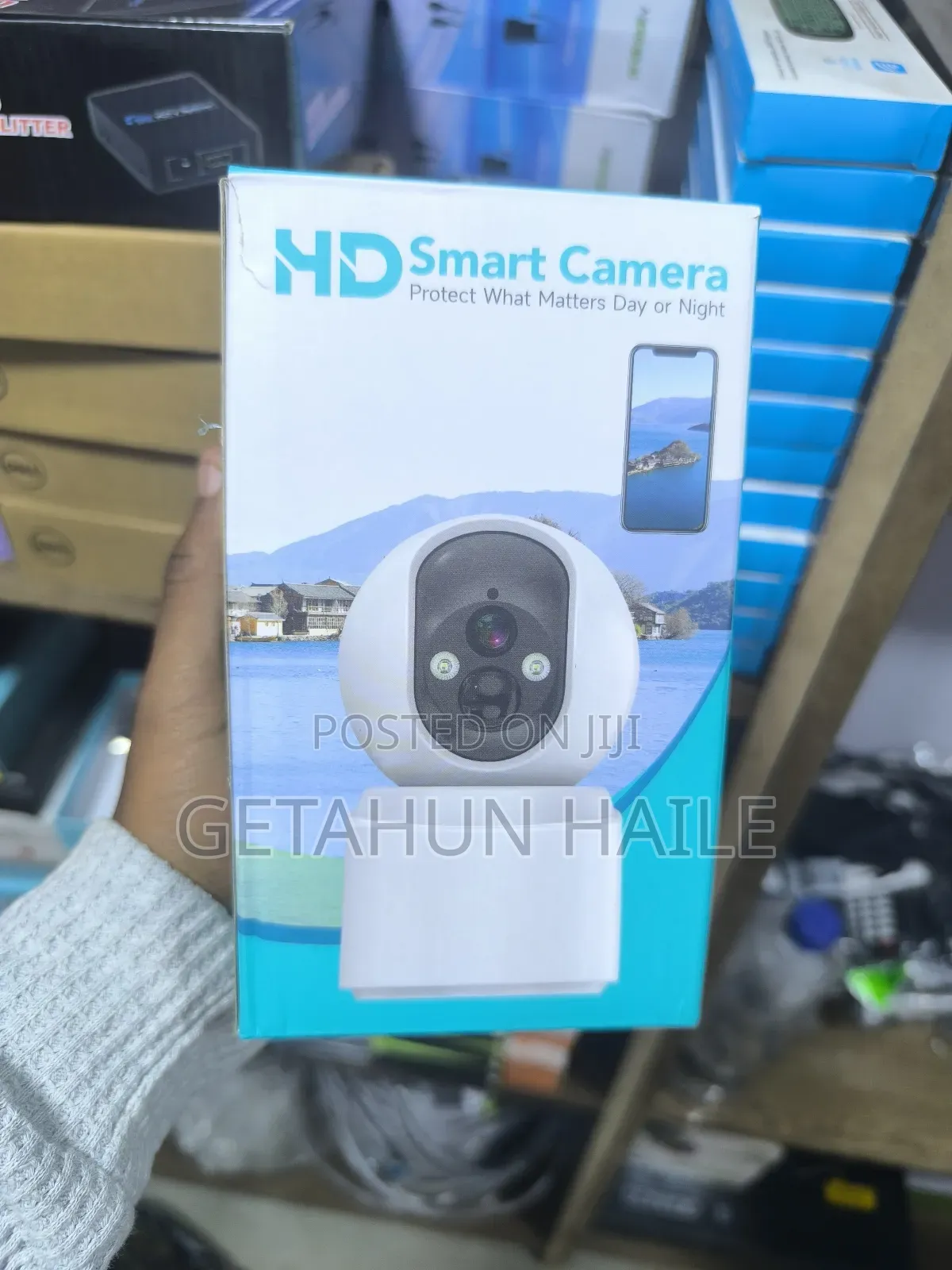 Hd Smart Camera With Battery (በwifi የሚሰራ ባትሪ ያለው V380 Security Camera)