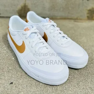 Nike Court Shot White Yellow Fashion Shoes