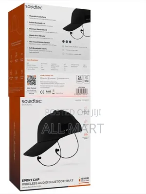 Porodo Soundtec Spotr Cap With Wirelesa Auto Bluetooth