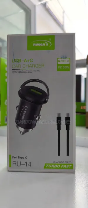 Rugga’S Usb-a + Usb-C Car Charger (Ru-14) – Turbo Fast Charging | 30w