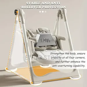 2-in-1 Baby High Chair Rocker With Swing Function