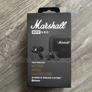 Marshall Motif A.N.C. True Wireless Earbuds in Black.
