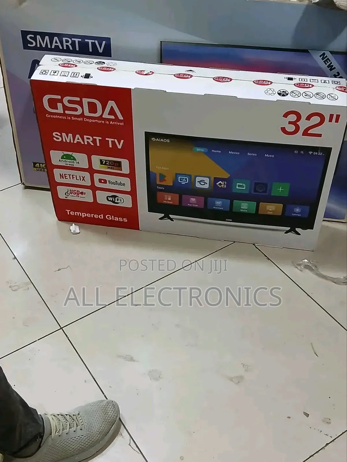32"Inch Duoble Glass Smart Tv