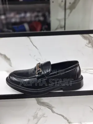 New Arrival Casual Leather Blak Shoes Stock Product