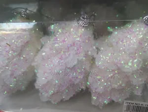 White Flocked Pinecone Christmas Ornaments