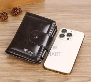 Men Letter Graphic Small Pu Wallet Coin Pocket Small Card Holder Tri-