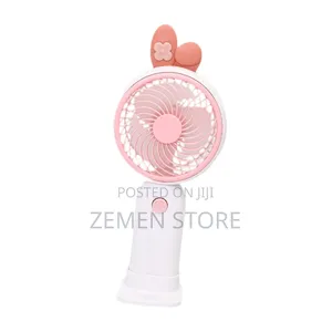 Cute Bunny Ears Mini Rechargeable Handheld Fan