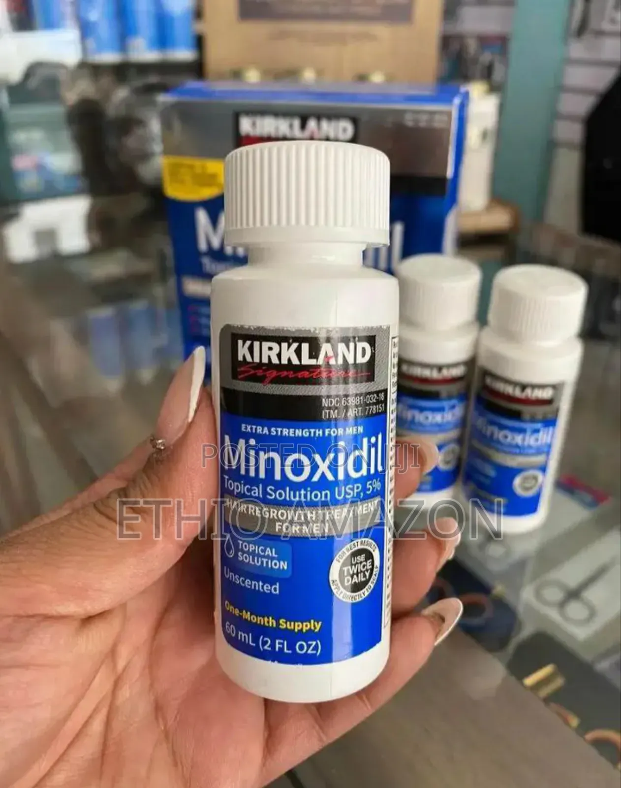 Minoxidil 5% Kirkland Israel and Usa የፀጉር and የፂም ማብቀያ 1700