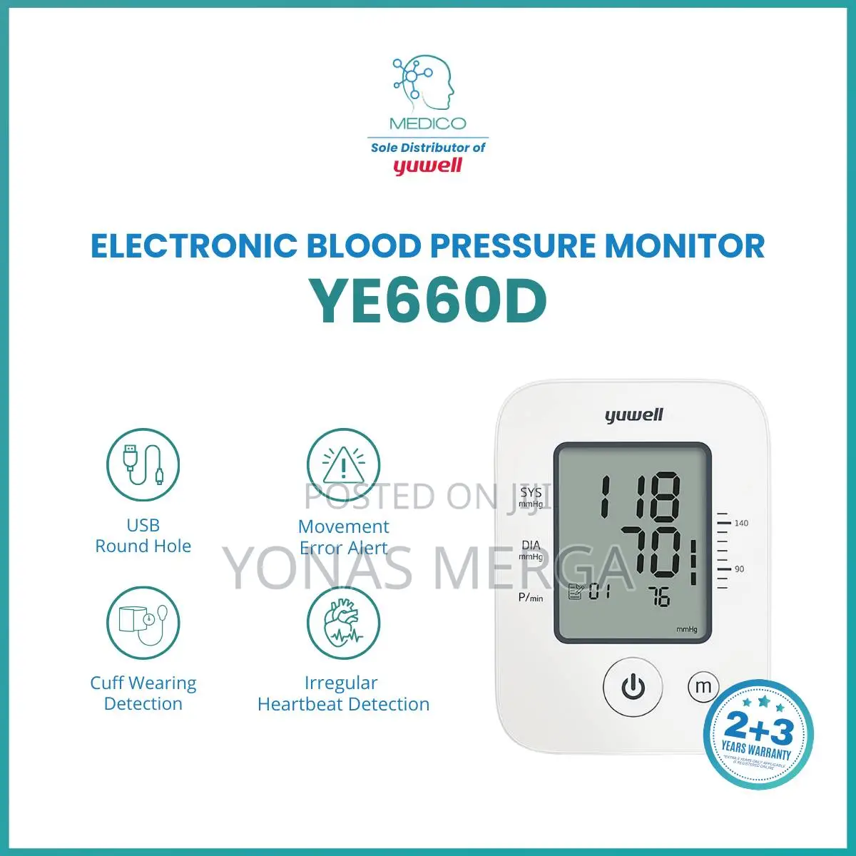 Blood Pressure Monitor飧攻 Readability, Even in Low Light Conditions