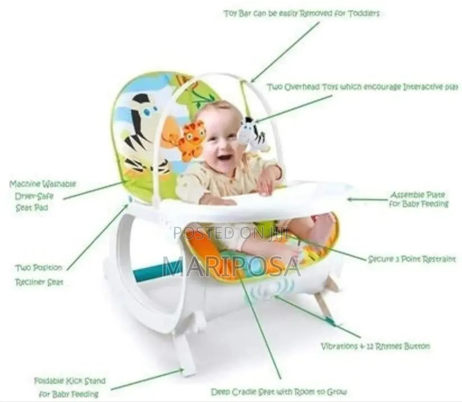 3 in 1 Newborn to Todder Rocker
