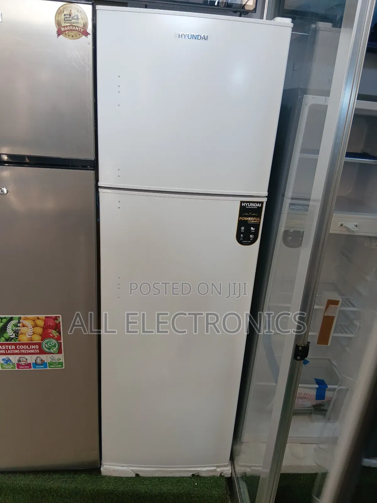 Hyundai 400 Litre White Color Fridge