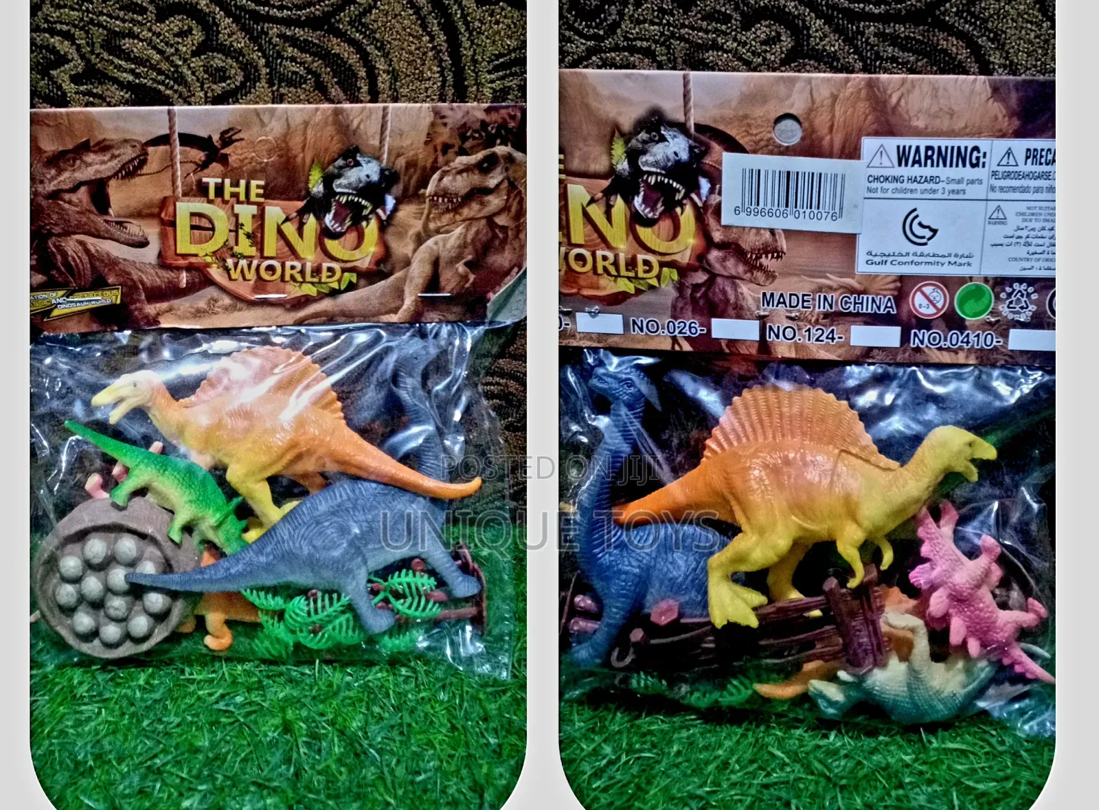 Dino World Playset – 6 Dinosaurs Trees Fencing
