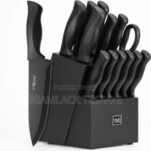 14 Pcs Kitchen Knife Set With A Storage Block