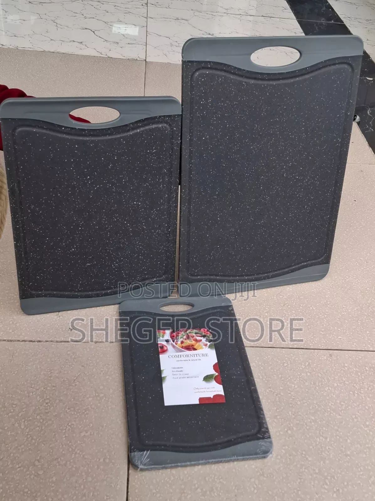 High Quality 3 Pcs Cutting Board ( በከፍተኛ ጥራትና ለጤና ተስማሚ ከሆነ ቁስ የተመረተ)