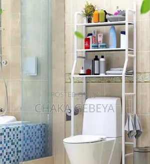 Bathroom Storage Rack for Cleaning Supplies Toiletries
