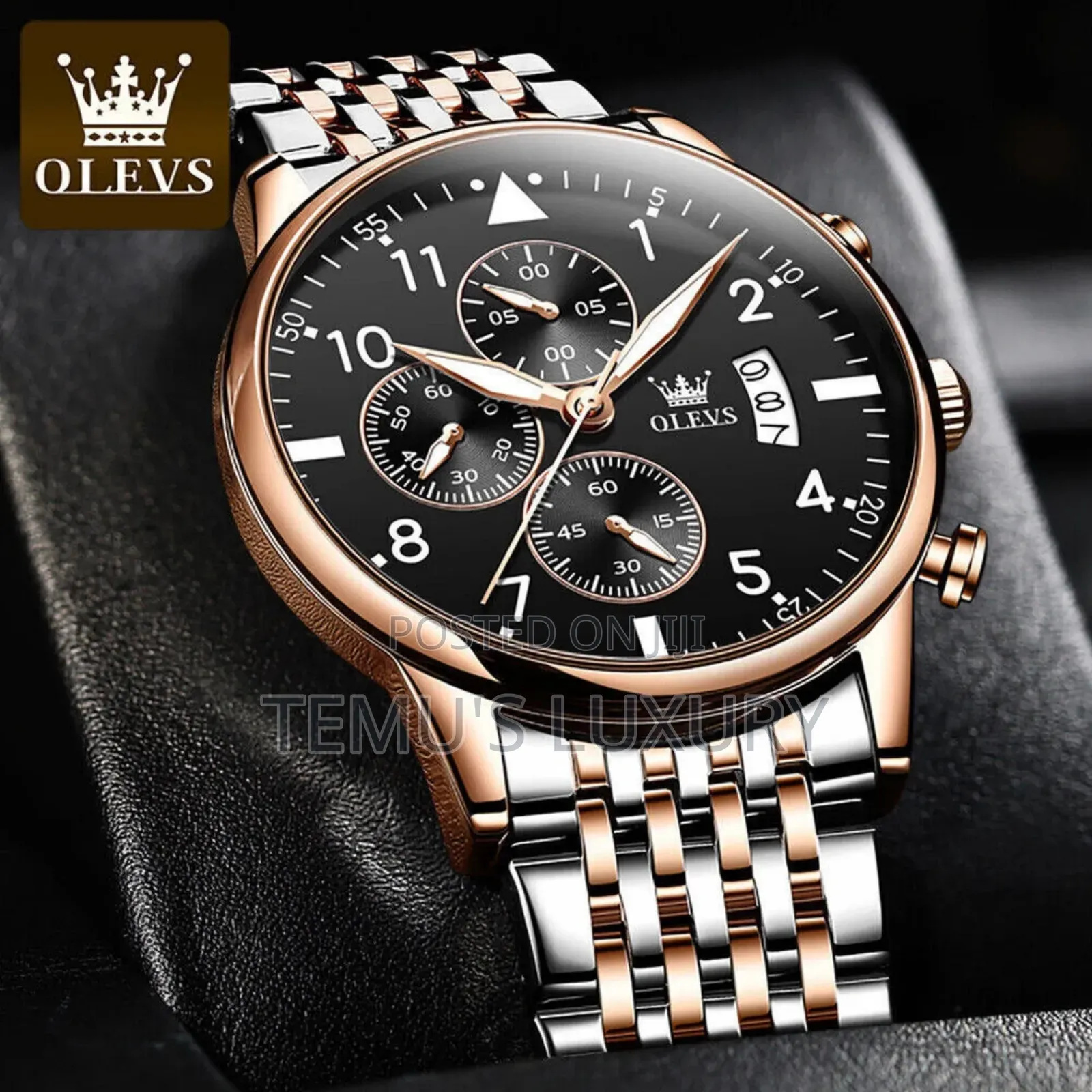 Orignal Olevs Men's Fashion Watch With Calendar Timer, Analog