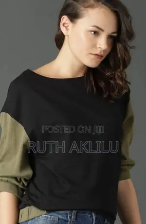 Women Black And Olive Green Solid Cotton Top