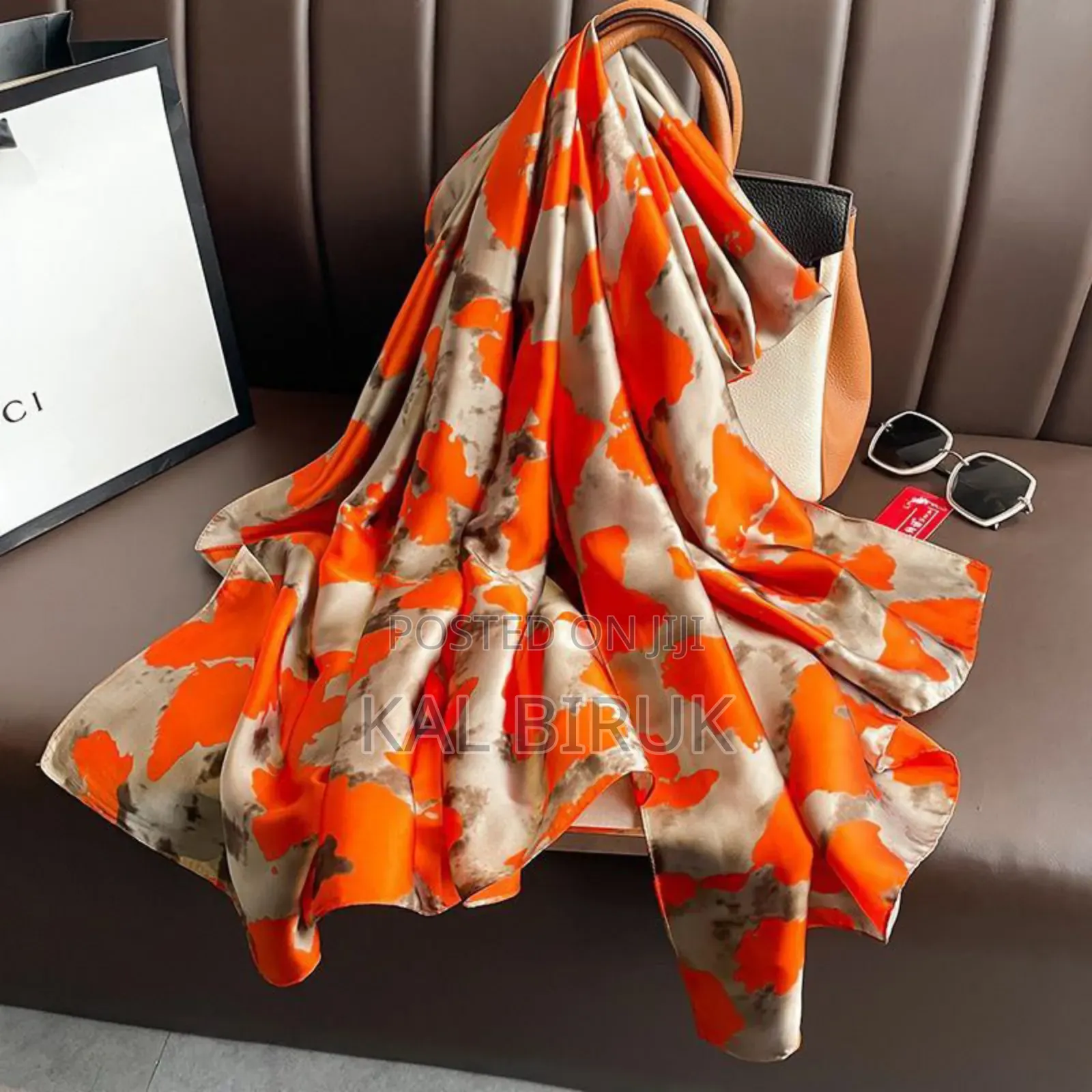 Long Patterned Scarf or Shawl