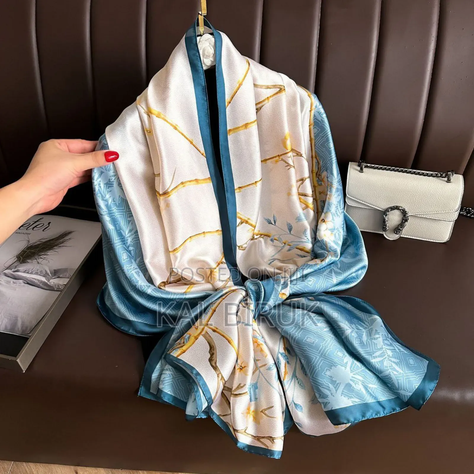 Long Patterned Scarf or Shawl