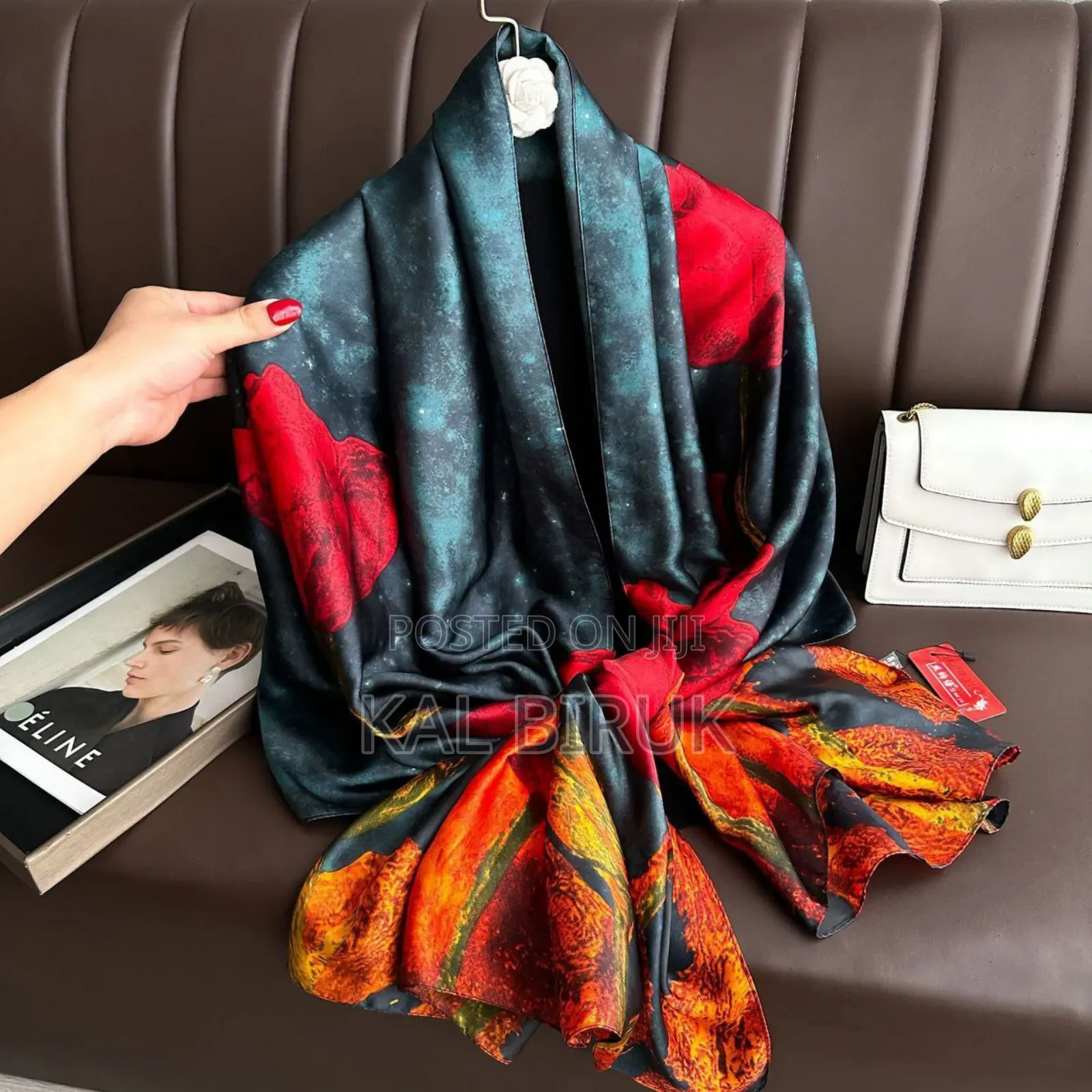 Long Patterned Scarf or Shawl