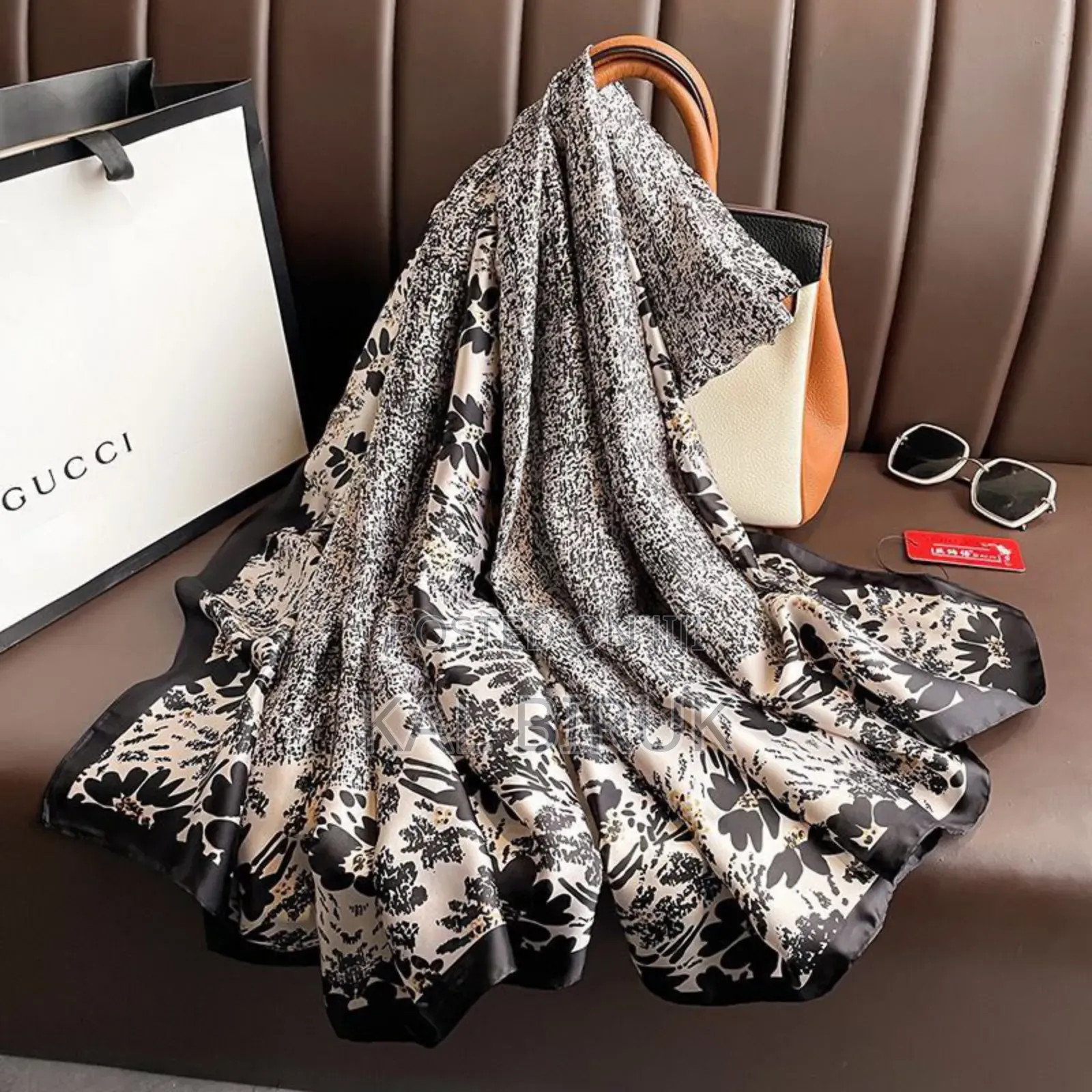 Long Patterned Scarf or Shawl
