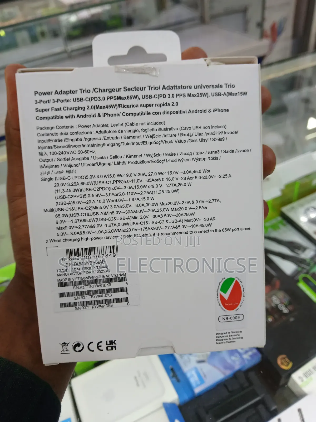 Samsung Mobile Phone 65w Super Fast Charger