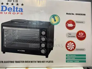 Delta Europe 48l Electric Toaster Oven With Two Hot Plates.