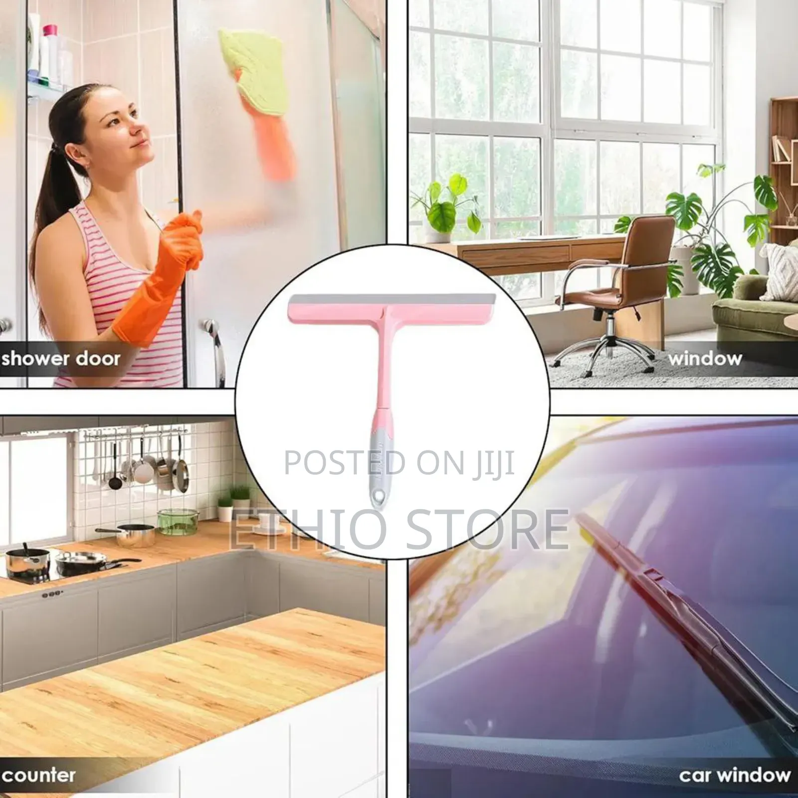 Non-slip Hand-held Plastic Squeegee