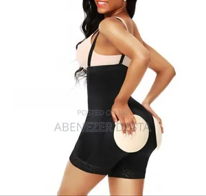 Extra Sponge Black Shapewear Bodysuit With Tummy Control