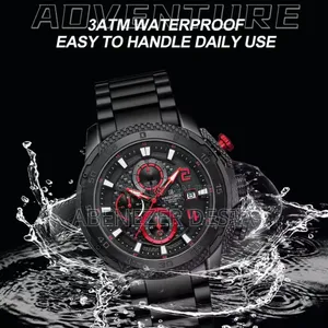 Naviforce Nf 8047 Ch Black Red for Men's Watch