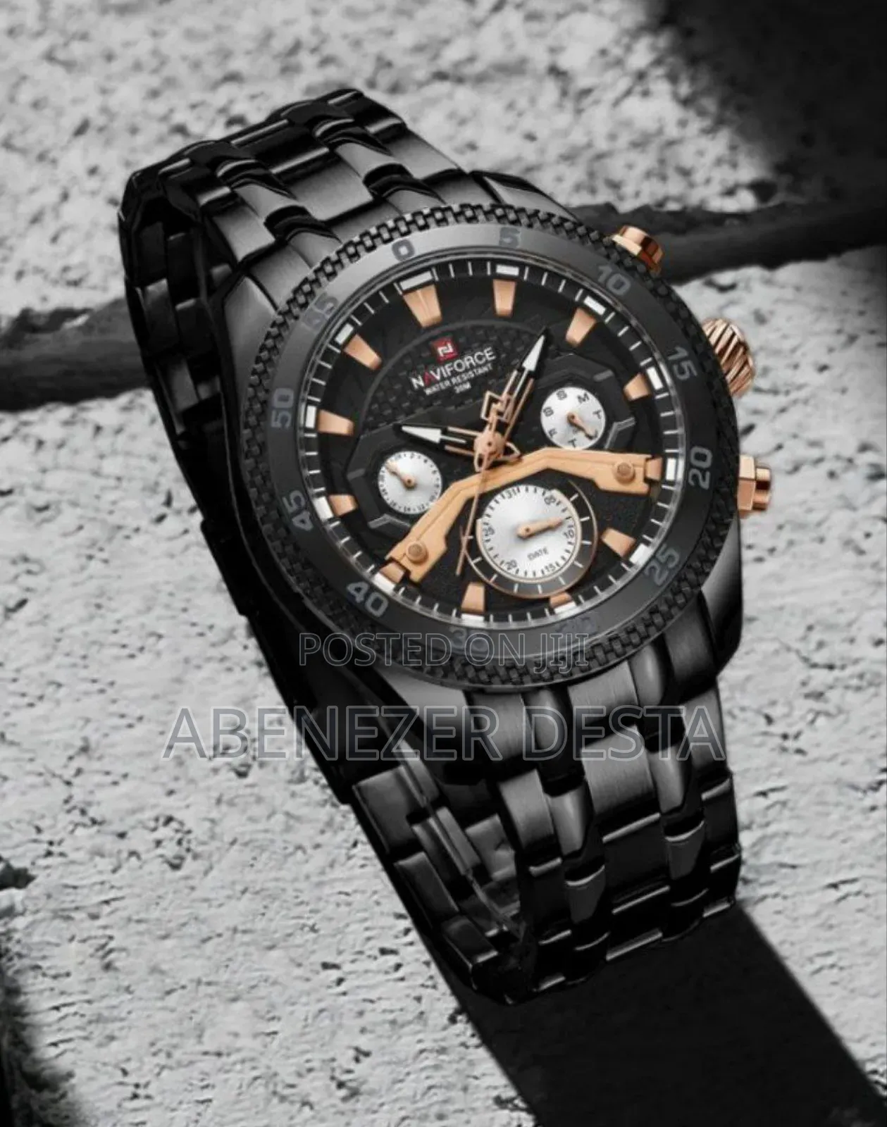 Naviforce 9222 Apex Wristwatch for Men's Business Style Luxury Black
