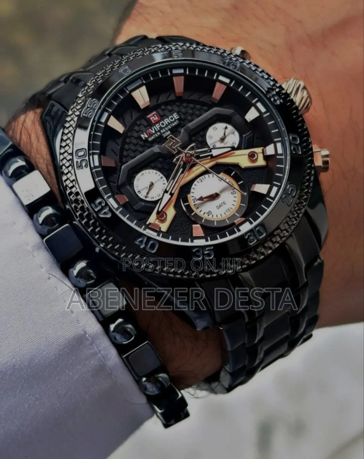 Naviforce 9222 Apex Wristwatch for Men's Business Style Luxury Black