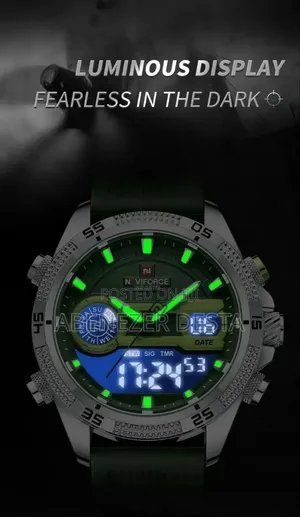 #Navi Force Unique Square Large Dial Sport Quartz Silicon Band Wrist