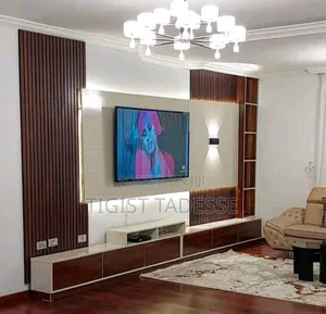 Modern Tv Unit With a Strong Frame Spacious Shelves for Accessories