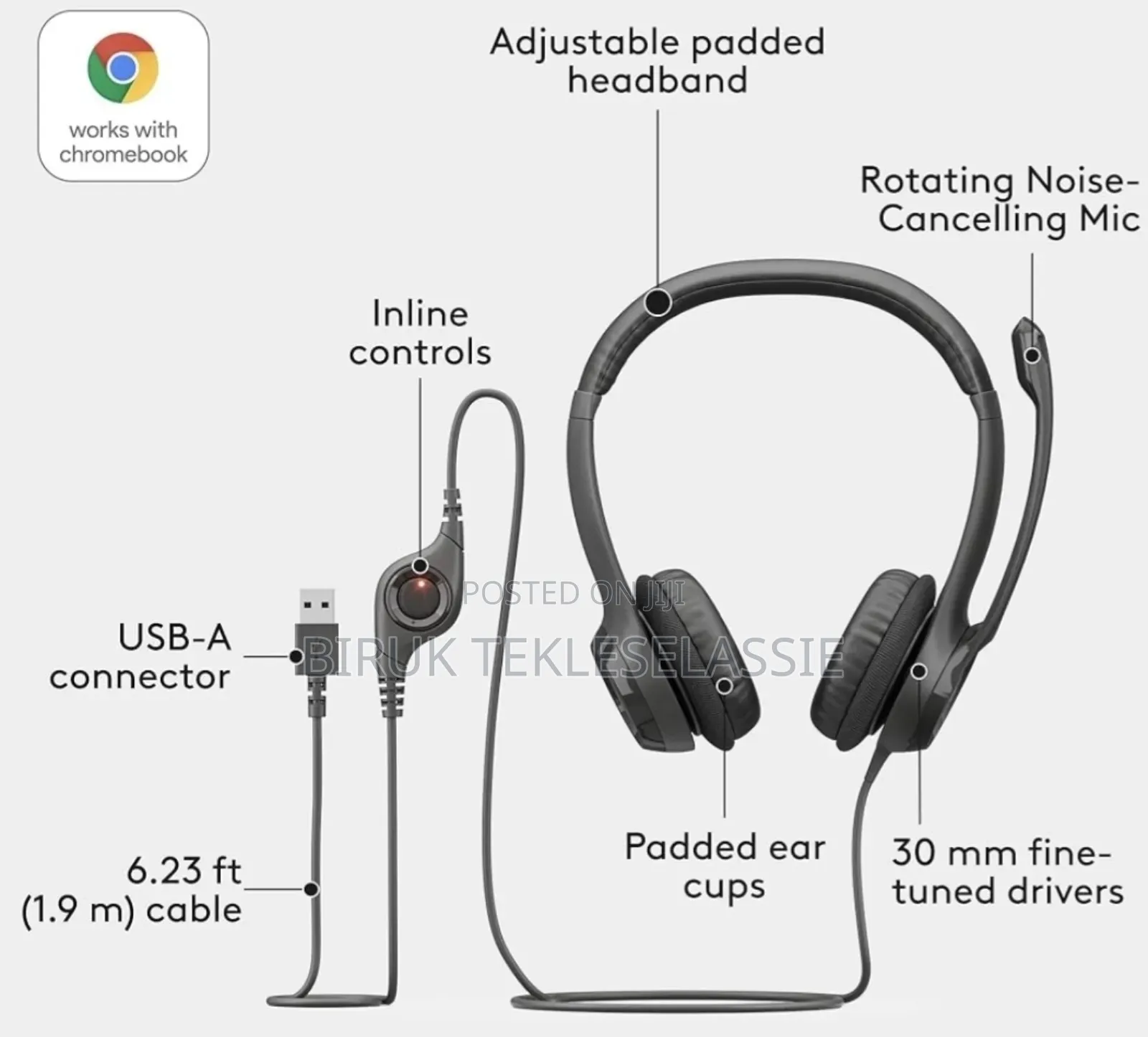Logitech H390 Usb Headset With Noise Cancelling Mic