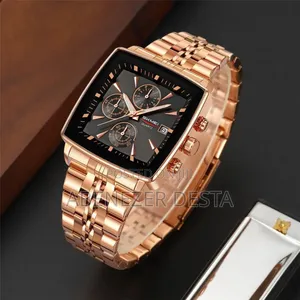 Skmei 2434 Quartz Watch With a Black Dial and Stainless Steel Band