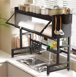 Over-the-Sink Dish Drying Rack Made of Carbon Steel