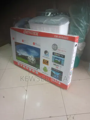 Emingtek 65inch Tv Smart ፍሬምለስ እስክሪኝ