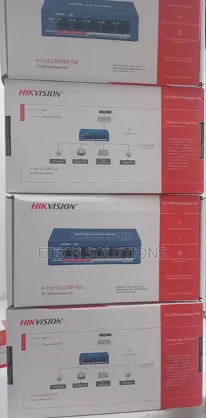 Hikvision 4 Port Poe Switch Network Switch Hik Vision Security Kit
