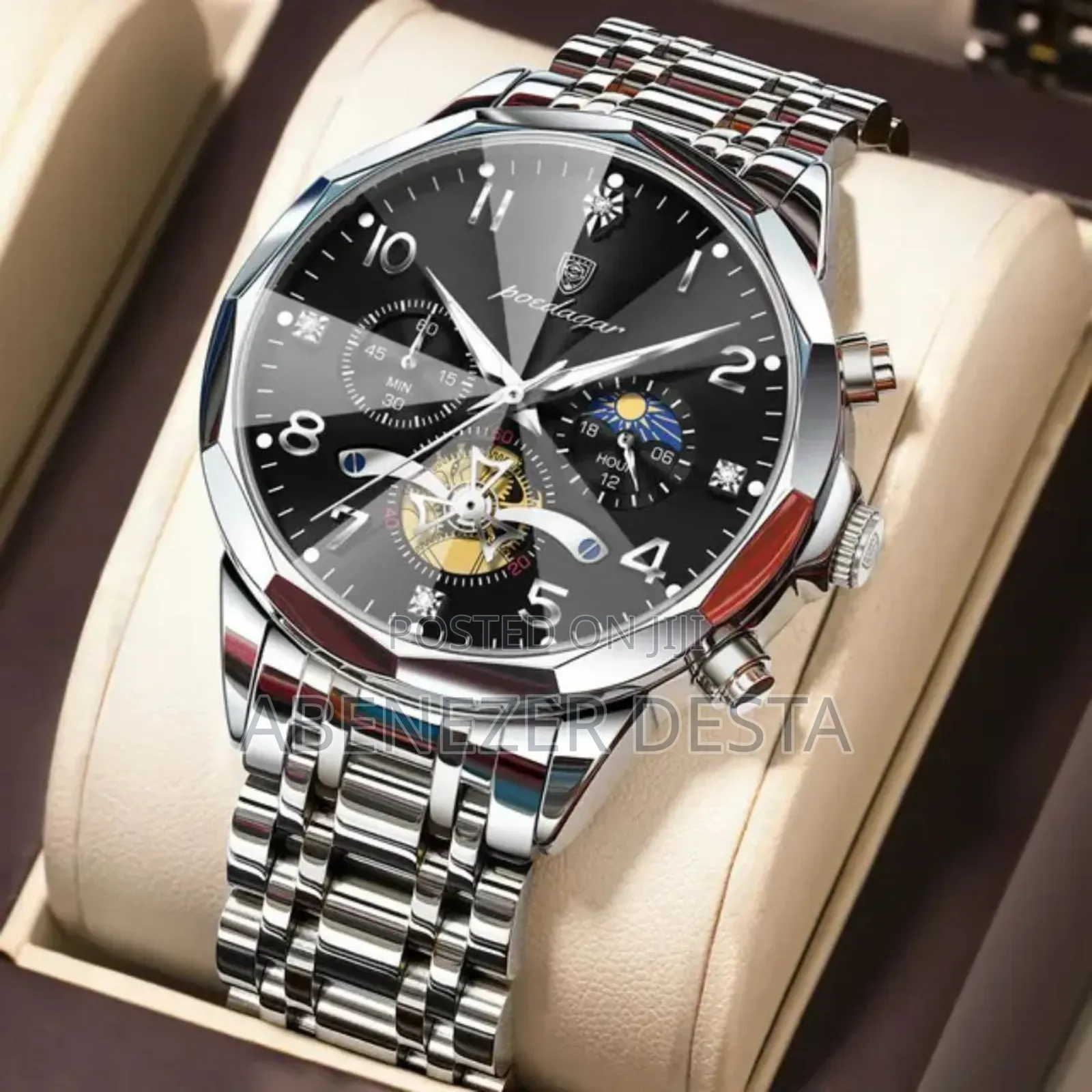 Poedagar 938 Diamond Mirror Chronograph,