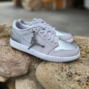 New Arrival Air Jordan 1 Low Metalic Seliver Fashion Shoes