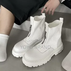 New Arrival White Chelsea Ankle Boots