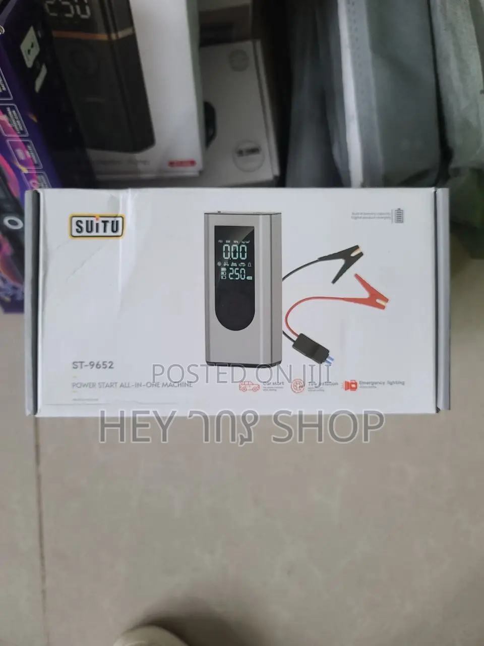 የመኪና ጃምፐር እና ጎማ መንፊያ( Jumper And Air Pump)