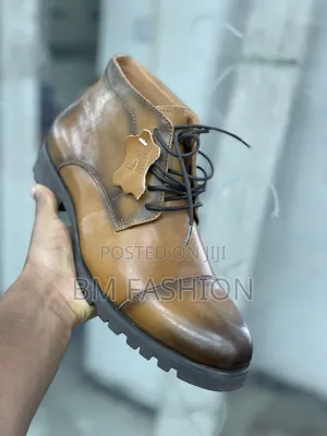 Men's Brow Leather Boots - Holiday Price Offer (With Free Delivery )