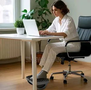 Under Desk Foot Rest With Massage Roller Non Slip Posture Corrector O