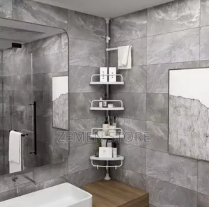 Adjustable 4-tier Bathroom Corner Shelf - Space Saver