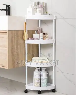Tier Moveable Corner Storage Rack