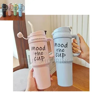 Hot Cold Lock Tumbler Featuring a Handle and Straw
