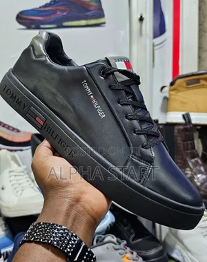 Tommy Hilfiger Black Color Flat High Master Quality Shoes for Man's