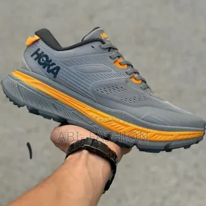 Hoka Grey Mens Orange Sole